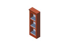 Isometric cupboard concept design vector Product Image 1