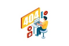 Isometric Error Internet Network Illustration Product Image 1