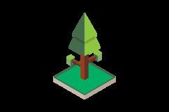 Isometric green tree park concept design vector Product Image 2