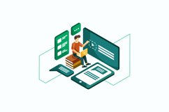 Isometric Social Content Creator Vector Illustration Product Image 1