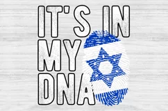 It's in my DNA Israel Flag Fingerprint PNG Sublimation Product Image 1