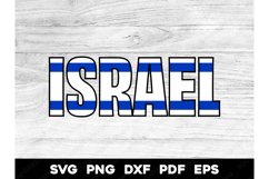 Israel Country Flag Name Design SVG PNG DXF EPS PDF Product Image 1