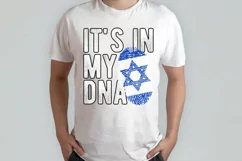 It's in my DNA Israel Flag Fingerprint PNG Sublimation Product Image 2