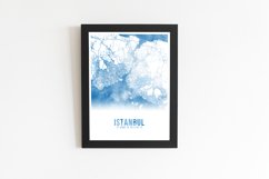 Istanbul Watercolor City Map Poster Product Image 1