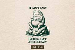 Funny Sarcastic Frog SVG Cut File Fat Toad Meme Design Product Image 1