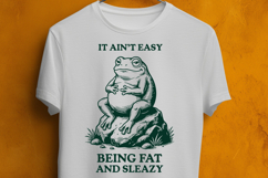 Funny Sarcastic Frog SVG Cut File Fat Toad Meme Design Product Image 3