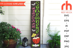 it is 5 oclock somewhere svg, tropical cocktail svg, beach leaner svg, welcome sign svg, summer sign dxf, seasonal porch sign svg, tropical sitter svg, laser cut file, layered sign svg, beach sign svg, pool sign svg, glowforge cut file, cricut cut file