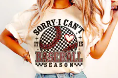Sorry I Can't it is Baseball Season PNG, Baseball Mama PNG Product Image 2