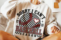 Sorry I Can't it is Baseball Season PNG, Baseball Mama PNG Product Image 3