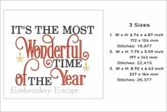 It's the most wonderful time of the year embroidery design Product Image 2