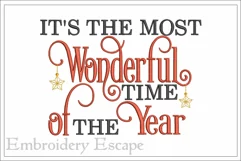 It's the most wonderful time of the year embroidery design Product Image 1