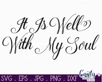 It Is Well With My Soul Christian Farmhouse Home Sign Svg Product Image 2