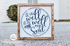 It is Well With My Soul - Christian Hymn SVG DXF Cut File Product Image 5