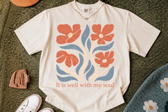 It Is Well With My Soul PNG, Retro Floral Design Product Image 2