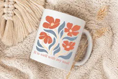 It Is Well With My Soul PNG, Retro Floral Design Product Image 5