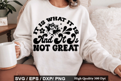 Vintage Funny Raccoon SVG Design -keep it classy and a littl Product Image 3