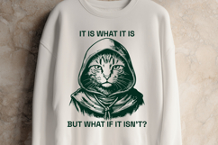 Sarcastic Hooded Cat SVG - Funny Existential Quote PNG Product Image 2