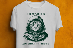 Sarcastic Hooded Cat SVG - Funny Existential Quote PNG Product Image 3