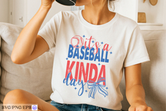 It's a Baseball Kinda Day Hand-Drawn SVG T-shirt Design Product Image 2
