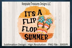It's A Flip Flop Summer, Sublimation PNG, T-Shirt Design Product Image 1