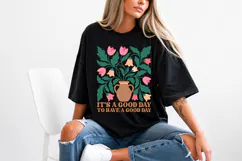 It's A Good Day Floral Vase PNG, Cute Flower Design Product Image 5