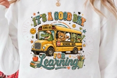 It's A Good Day For Learning PNG, Cute School Bus Animals, Product Image 2