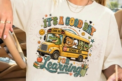 It's A Good Day For Learning PNG, Cute School Bus Animals, Product Image 6