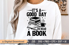 It&#039;s a Good Day to Read a Book SVG, Book Lover SVG, Reading Product Image 1