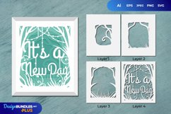 It's a New Day Layered Papercut 3D Product Image 1