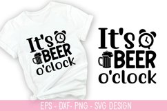 It's beer o'clock SVG - Wine Quotes Design Product Image 1