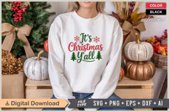 It's Christmas Y'all SVG | Christmas SVG | Holiday SVG Product Image 1