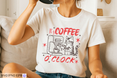 Cat Coffee Machine Hand-drawn PNG SVG Design Product Image 2