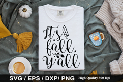 It's fall y'all SVG - Fall Quotes Design Product Image 1