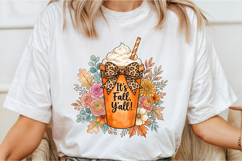 It's Fall Y'all Pumpkin Spice Coffee PNG Product Image 2