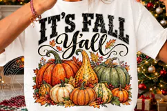 It's Fall Y'all Vintage Pumpkin Harvest Fall PNG Product Image 3