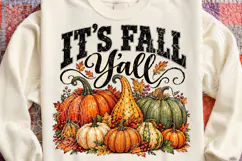 It's Fall Y'all Vintage Pumpkin Harvest Fall PNG Product Image 4