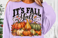It's Fall Y'all Vintage Pumpkin Harvest Fall PNG Product Image 5