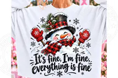 It's Fine, I'm Fine, Everything Is Fine PNG | Funny Christma Product Image 1