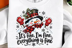 It's Fine, I'm Fine, Everything Is Fine PNG | Funny Christma Product Image 2