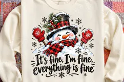 It's Fine, I'm Fine, Everything Is Fine PNG | Funny Christma Product Image 4