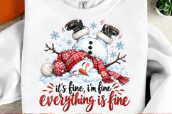 It's Fine, I'm Fine, Everything Is Fine PNG | Funny Christma Product Image 2