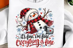 It's Fine, I'm Fine, Everything Is Fine PNG | Funny Christma Product Image 2