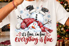 It's Fine, I'm Fine, Everything Is Fine PNG | Funny Christma Product Image 3
