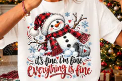 It's Fine, I'm Fine, Everything Is Fine PNG | Funny Christma Product Image 3