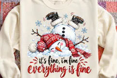 It's Fine, I'm Fine, Everything Is Fine PNG | Funny Christma Product Image 4