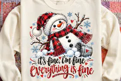 It's Fine, I'm Fine, Everything Is Fine PNG | Funny Christma Product Image 4