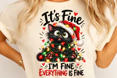 It's Fine I'm Fine Everything is Fine PNG, Christmas PNG Product Image 4