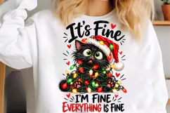 It's Fine I'm Fine Everything is Fine PNG, Christmas PNG Product Image 5