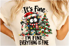 It's Fine I'm Fine Everything Is Fine PNG, Funny Christmas Product Image 4