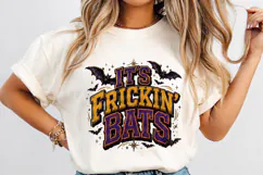 It's Frickin' Bats Vintage Halloween Quote PNG Product Image 2